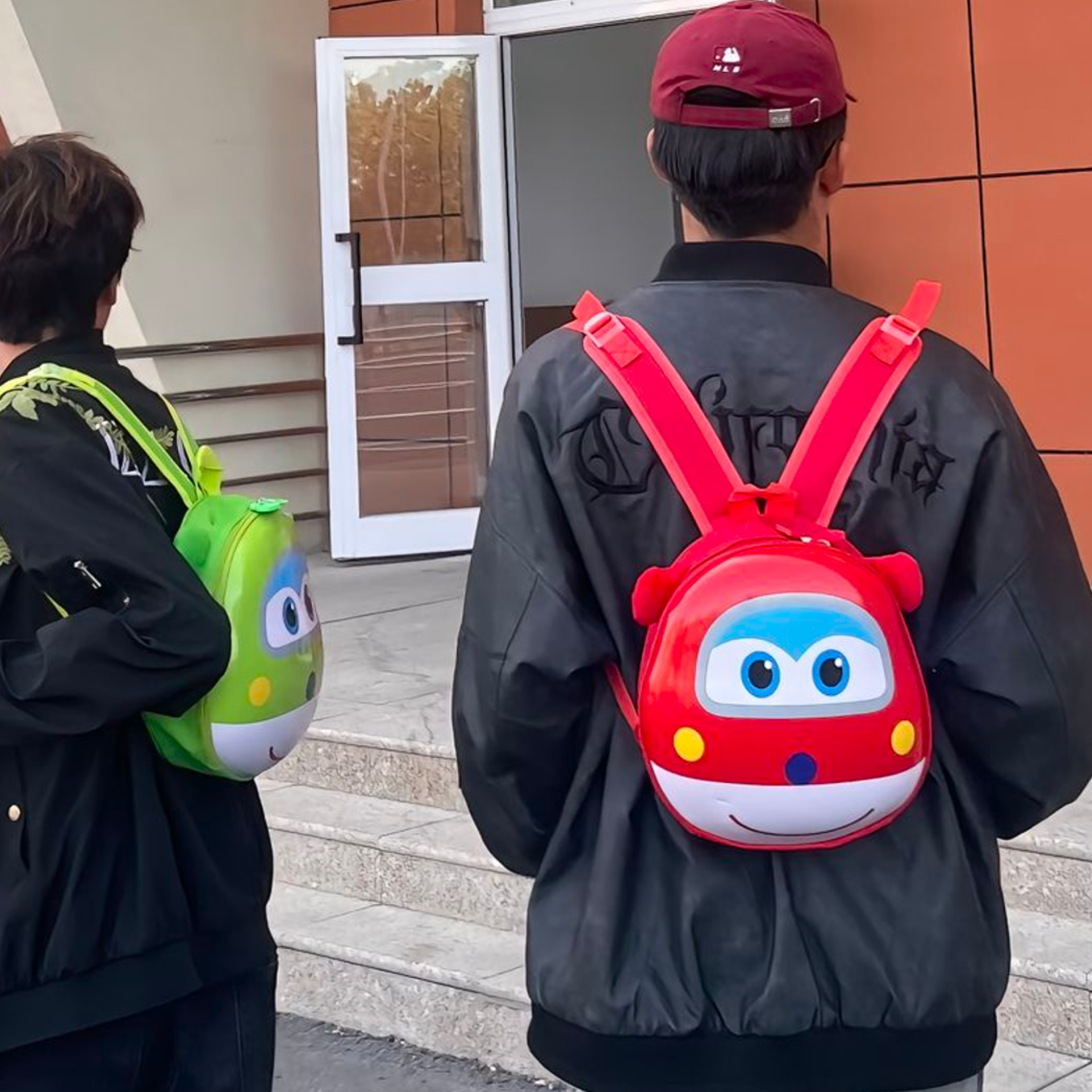 登山自行车卡通双肩包超级飞侠乐迪书包小背包女孩可爱背包收纳盒