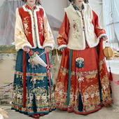 明制服女刺绣加绒新年战衣国风日常套装 芳华庭原创汉服 翠屿重华