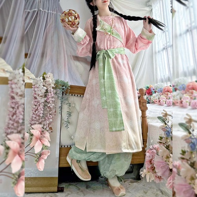 唐制圆领袍汉服灯笼裤大放量春夏