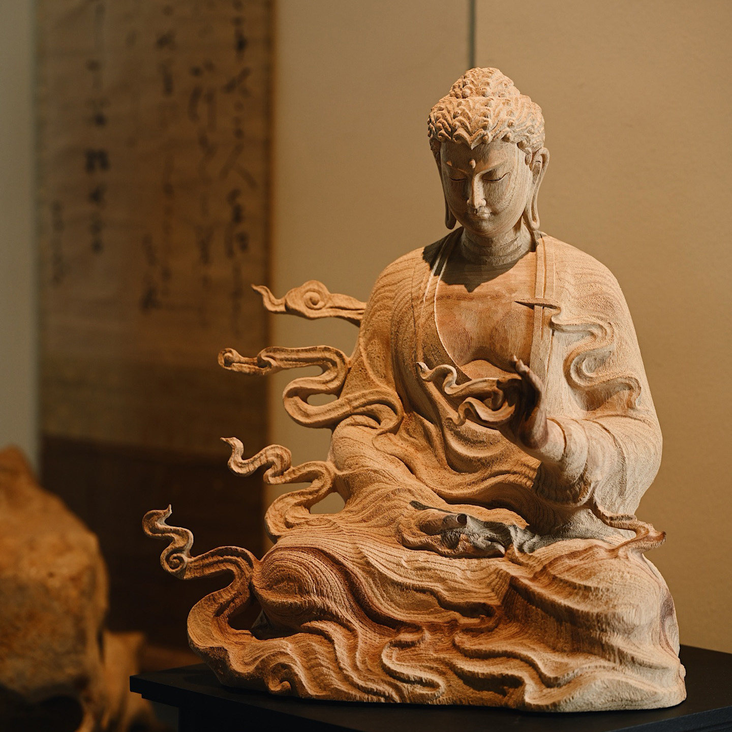 香樟木木雕释迦牟尼佛像雕像