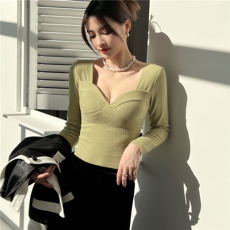 冬季低领打底衫女士秋衣紧身
