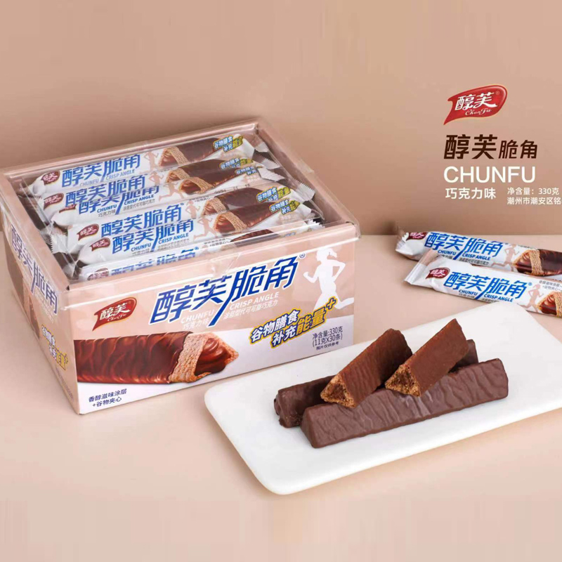 醇芙脆角谷物能量棒涂层夹心三角