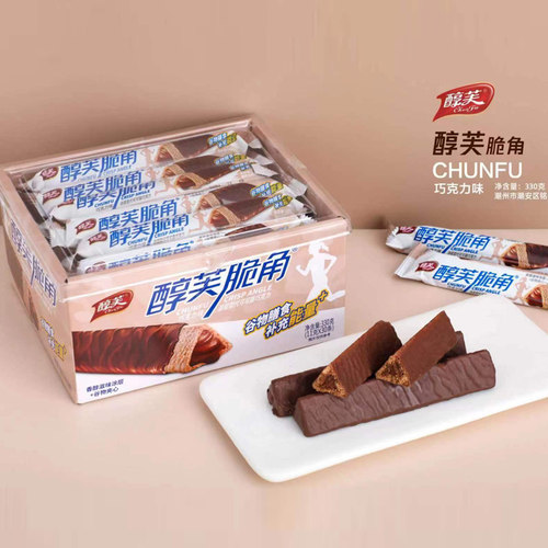 醇芙脆角谷物能量棒涂层夹心三角
