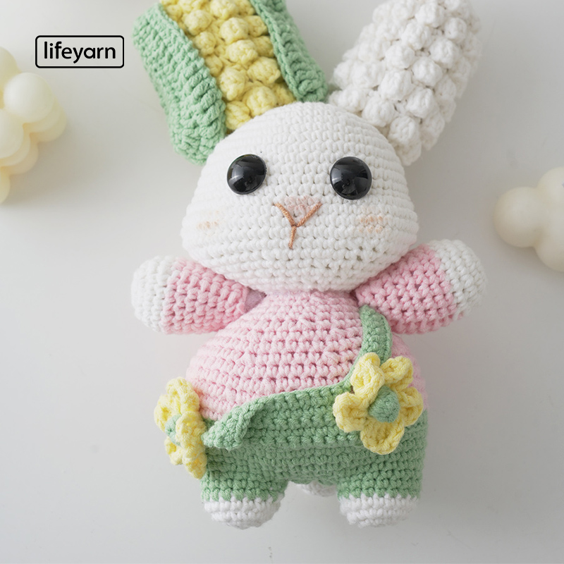 手工编织小兔子LIFEYARN钩针毛线