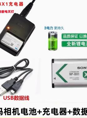 索尼DSC-WX500 WX300 WX350 WX700相机NP-BX1电池+充电器+数据线