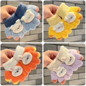 婴儿手套秋冬款 可爱超萌小五指0 4岁2男女童宝宝卡通保暖分指手套