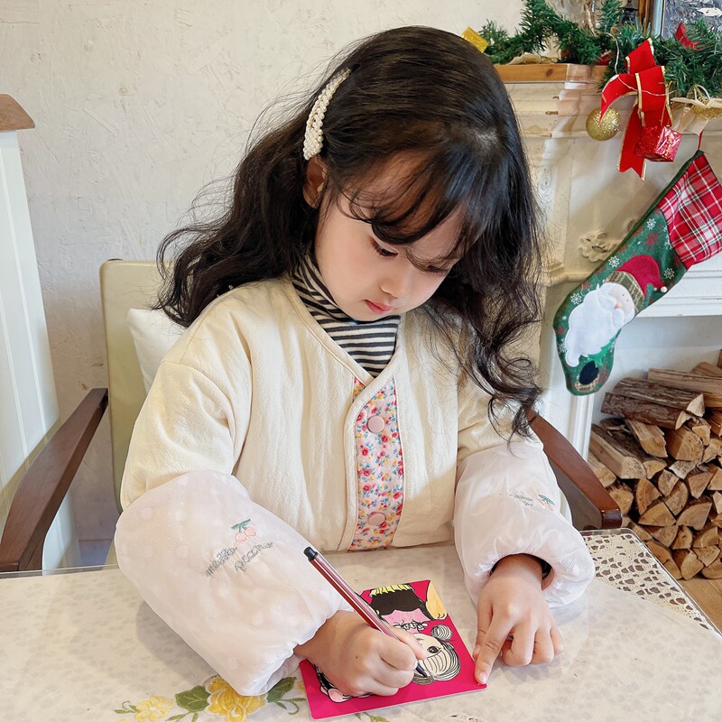 儿童袖套女宝宝春秋冬季防污护袖口女孩学生写字画画防脏可爱袖头