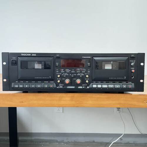 二手TASCAM 天琴 302 专业双卡自动翻转卡座机原装进口