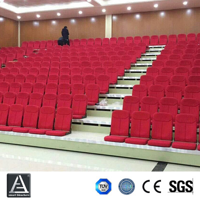 【工厂直供】演播厅观众席看台椅 软包座椅 电动伸缩看台椅
