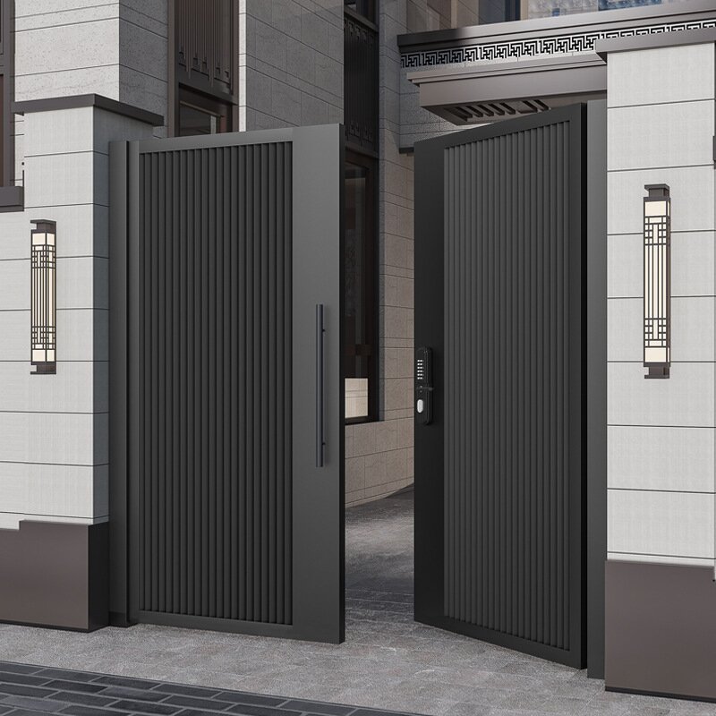 庭院铁艺大门别墅花园现代简约乡村门户外铝合金单双开院子入户门