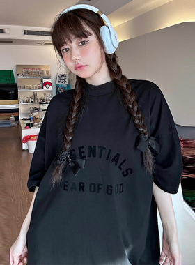 官网正品essentials短袖t恤男女SS23玄青黑王嘉尔潮牌fog复线新款