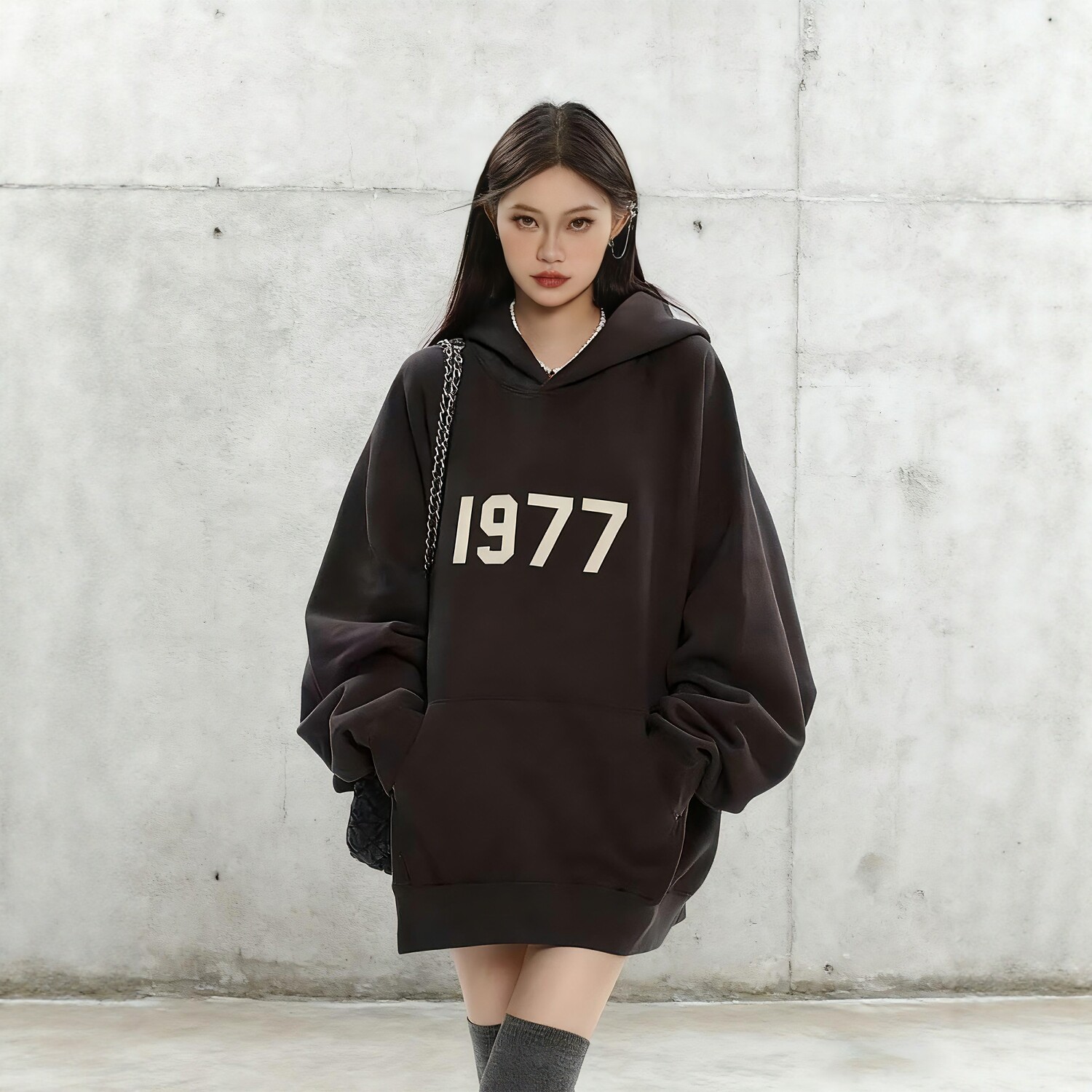 正品essentials卫衣连帽衫1977