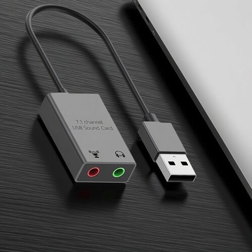 USB7.1外置声卡免驱带麦耳机