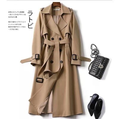 风衣女士2024 women fashion long trench jackets coats dresses