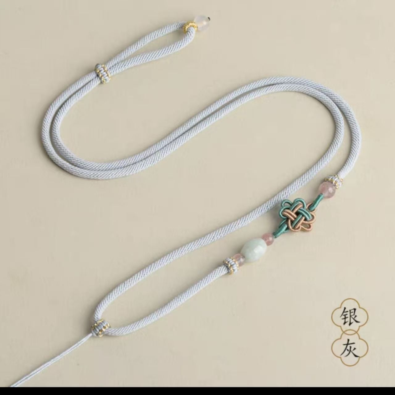 手工编织吊坠绳和田玉翡翠玉坠黄金佛公蜜蜡挂件项链绳如意吉祥结