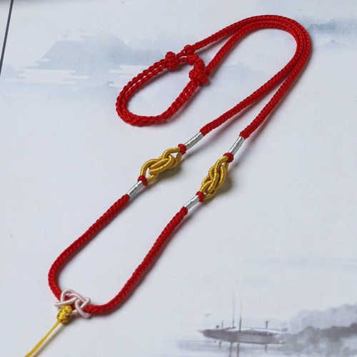 手工编织项链绳链 毛衣链 蜜蜡琥珀玉佩吊坠颈绳 八股男女高端绳