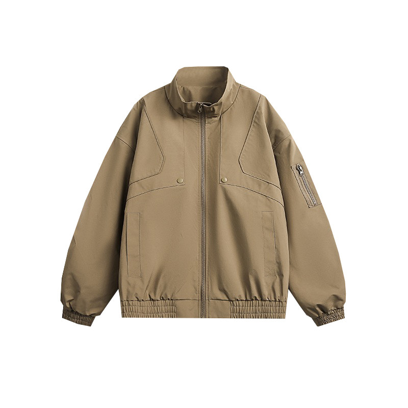 JK321/P108控148秋季小伙解构设计派克服夹克工装外套男卡其首1,男装夹克,星座305B