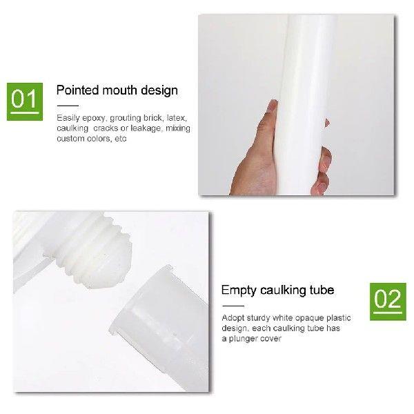 3 Pcs Empty Hose Caulk Caps Fillable Tape Rechargeables