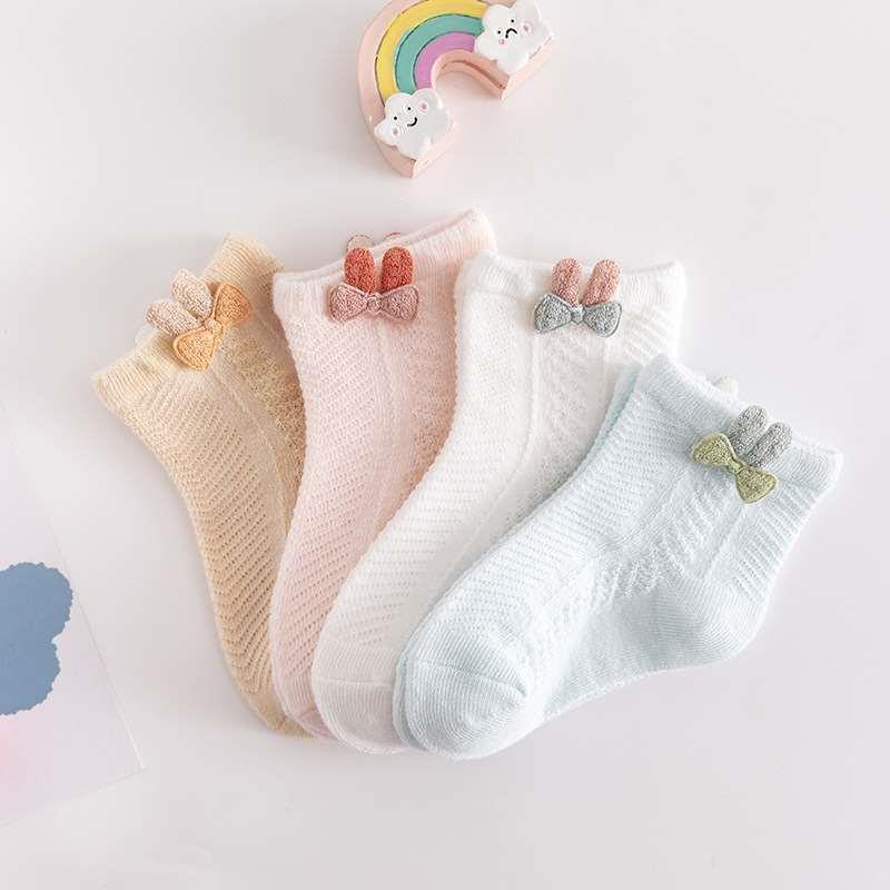 Baby socks summer thin breathable mesh socks short tube newb