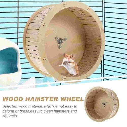 Toy Hamster Jogging Wheel Running Wood Exercise Small Pet