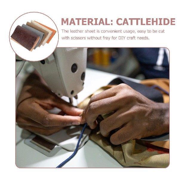 5PCS Sheets 20x15cm Full Grain Cattlehide Material Craft