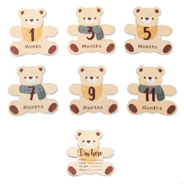 QX2D 1 Set Double-Sided Wooden Baby Memory Recording Board