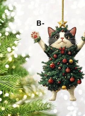 Christmas Tree Cat Decorations Holiday Tree Costume Kitten P