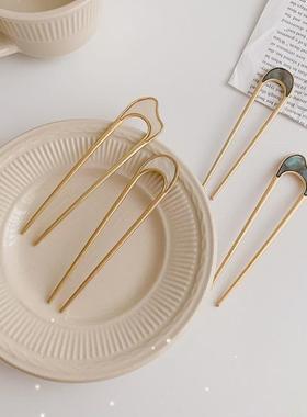 Fashion Metal Hair Sticks for Women Shell Hair Clip Pins Min