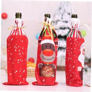 bottle christmas wine cartoon sleeve酒瓶套 decoration?print