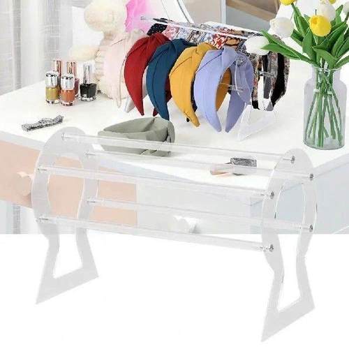1 Set Transparent Headband Holder Easy To Assemble Acrylic