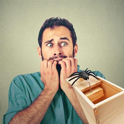 Halloween Rubber Spider Prank Wooden Box Toys for Kids False