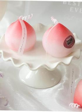 1pc Cute Peach Aromatic Candle Fruit Soy Wax Aromatherapy