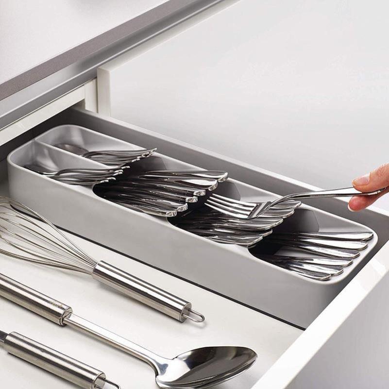 Cutlery Storage Tray Knife Holder Utensils Drawer Organizer