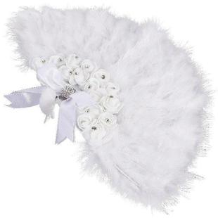 Fan Bridal Decorative Wedding Stage Handheld Plume