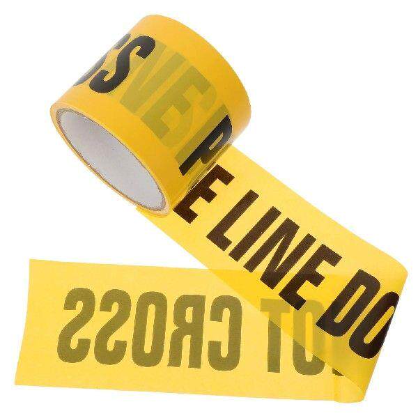 Caution Tape Cordon Crime Scene Warning Not Enter Yellow