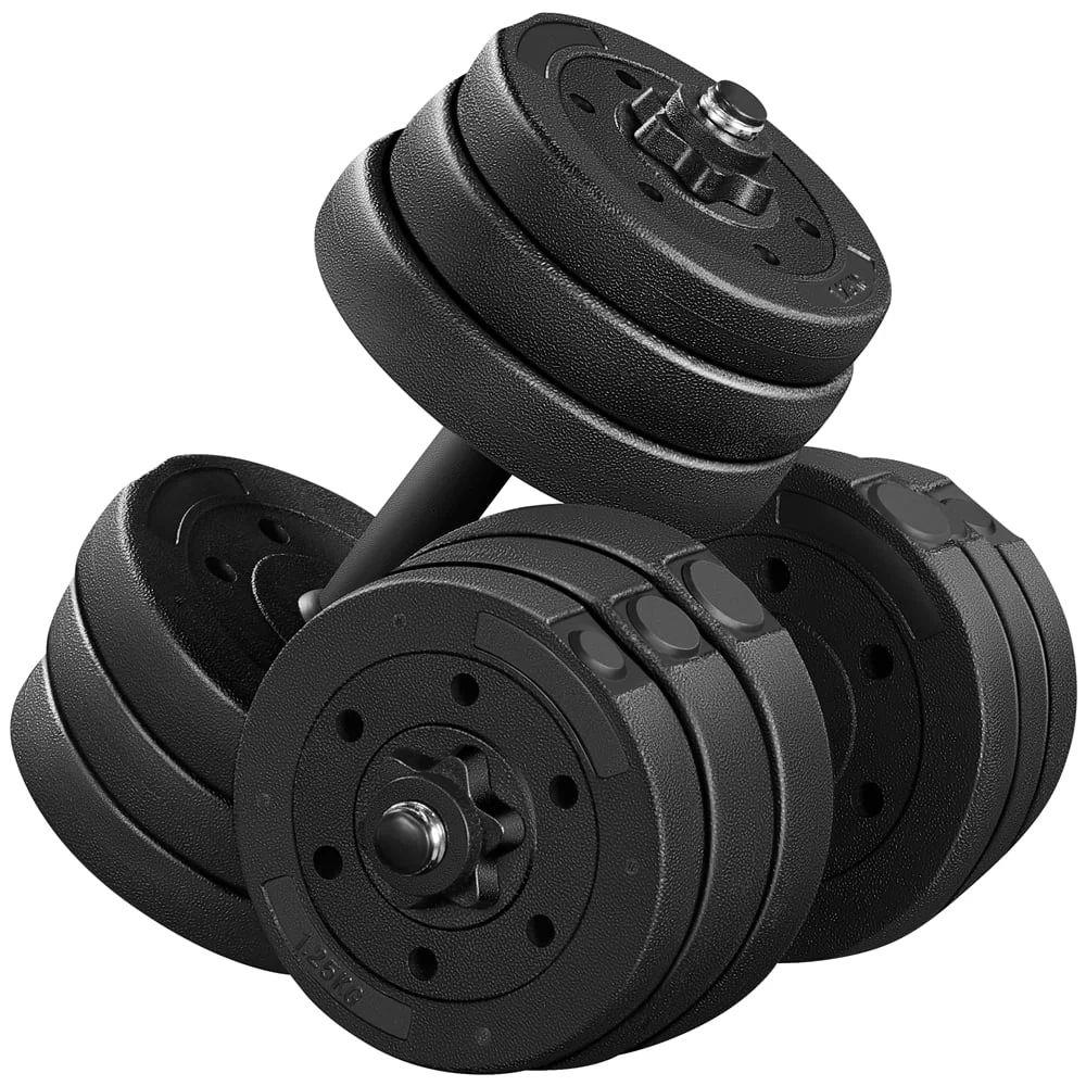 Easyfashion 20 kg Dumbbell Set Adjustable Free Weight Set, B