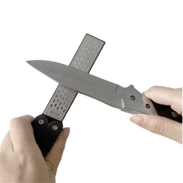 Portable Knife Sharpener Folding Diamond Double-sided Fan