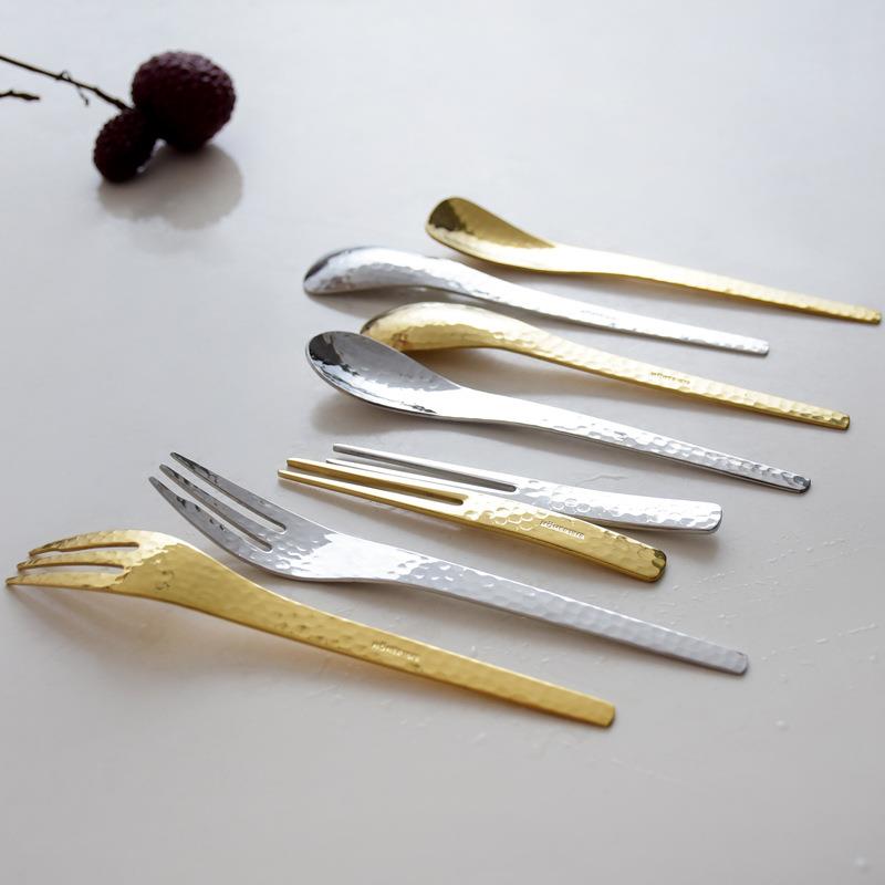 HOHER Japanese metal cutlery cake fruit fork tea spoon