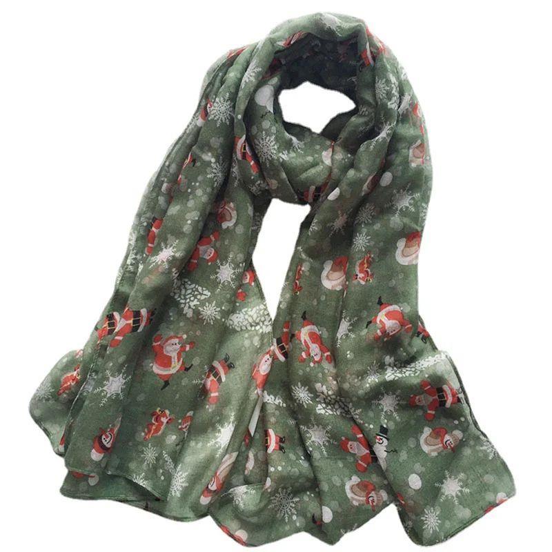 Green New Imitation Cashmere Scarf Women