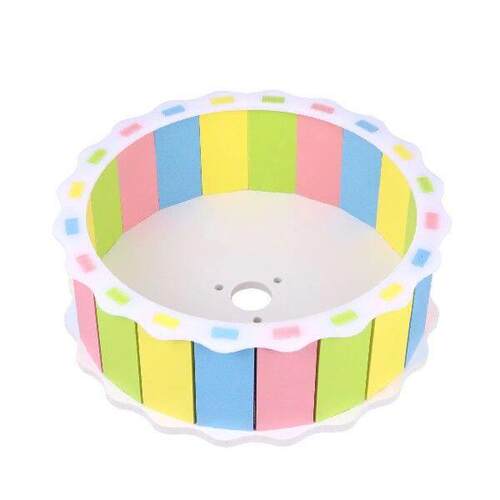 Wooden Hamster Running Wheel 17Cm Colorful Silent Pet