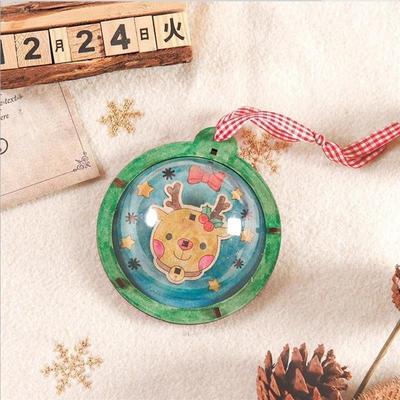 DIY Wooden Christmas Ornaments, Kids Craft Kit Kindergarten