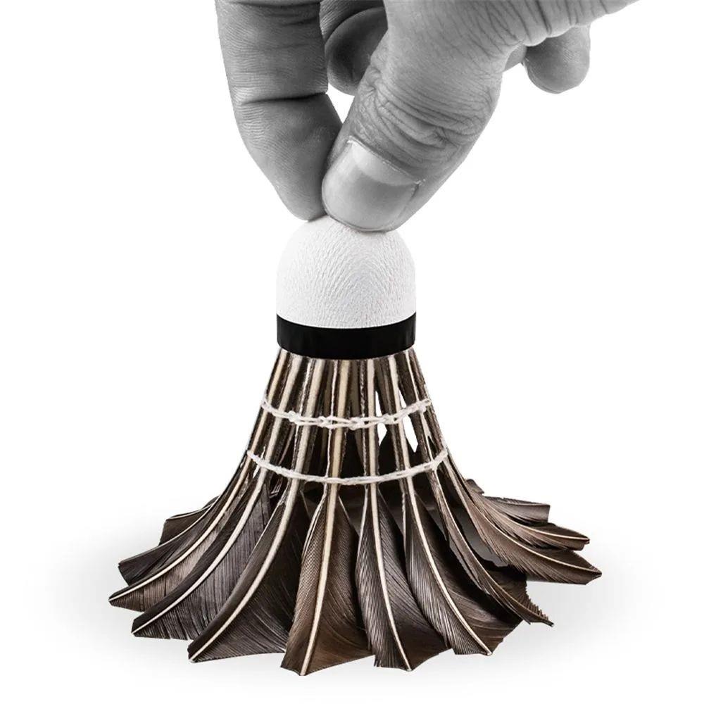 6/12Pcs Professional Badminton Shuttlecock Black Goose Feath