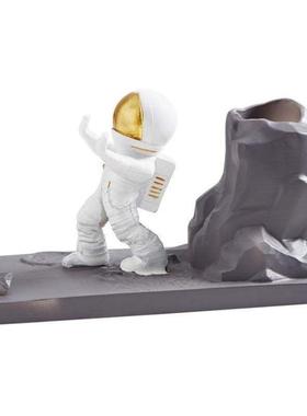 display resin astronaut pen holder mobile phone holder pract
