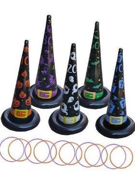 15Pcs Halloween Rings Toss Game Set Sports Cones Fun