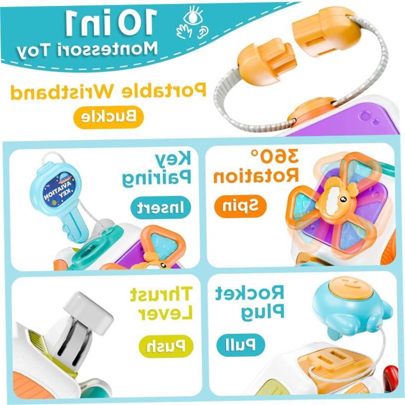 Baby Busy Board Cube Montessori Sensory Toys for Toddler 1-3