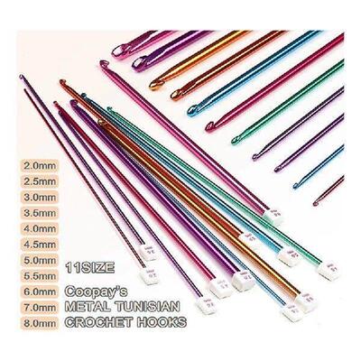 X52A-Tunisian Crochet Hooks Set,11 Packs Tunisian Crochet