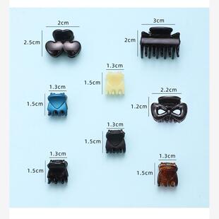 Plastic Mini Hair Clip Claw Cute Hair Clips Plastic Black Ha