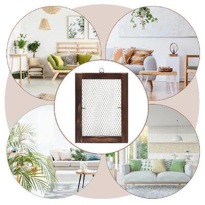 Staghorn Fern Hanging Board Wood Planter Wall Grid Display