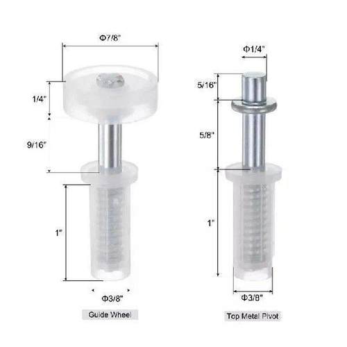 1 SET (2pcs/set ) Bifold Door Hardware Kit Cabinet Closet