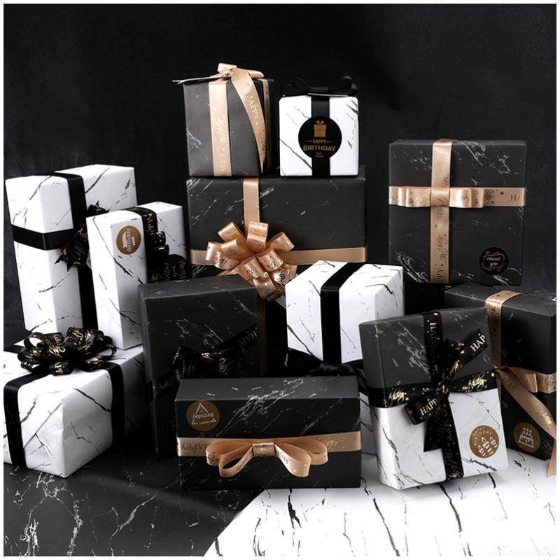 marble wrapping paper 大理石纹包装纸礼品纸套装男生男士精致
